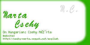 marta csehy business card